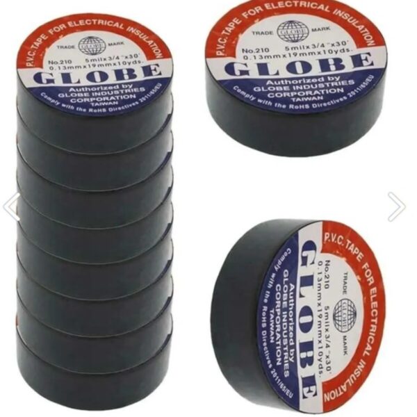 Pvc Elektrik Izolasyon Bant Orijinal Marka "0.13x19x10yards" (SİYAH) (10'LU PAKET)