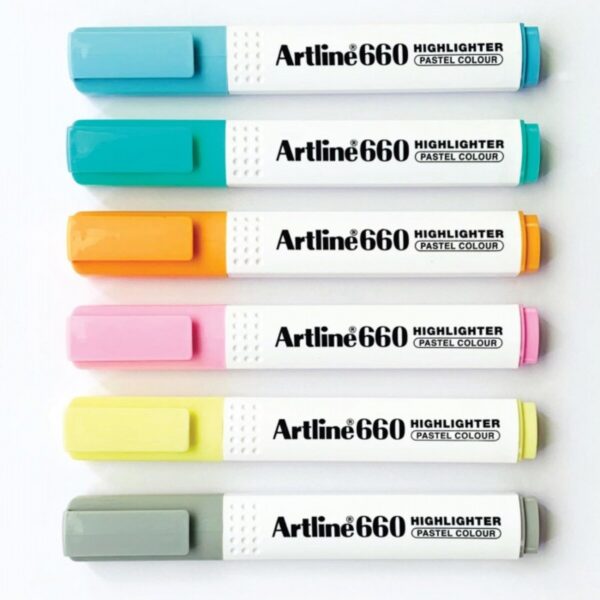 660 Pastel Seri 6'lı Fosforlu Kalem Seti-4