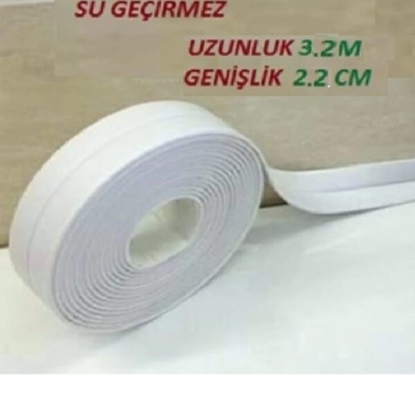 HETicaret Su Sızdırmaz Banyo Duşakabin Küvet Kenar Mutfak Lavabo Ocak Izolasyon Bandı 3.2 Mt