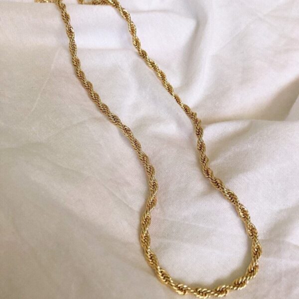 Unisex Gold Kaplama Burgu Zincir Kolye